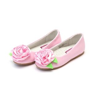LIKE NEW L’Amour Rosa Leather Ballet Flat, Pink - Girls Size 3